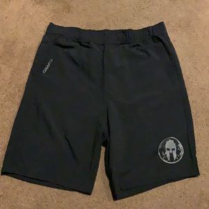 Spartan Gym Shorts Black 9 inch length
